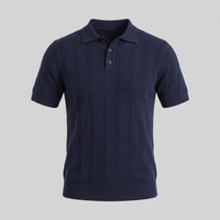 Adler Vertical Stripe Knit Polo