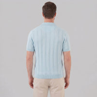 Adler Vertical Stripe Knit Polo