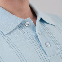 Adler Vertical Stripe Knit Polo