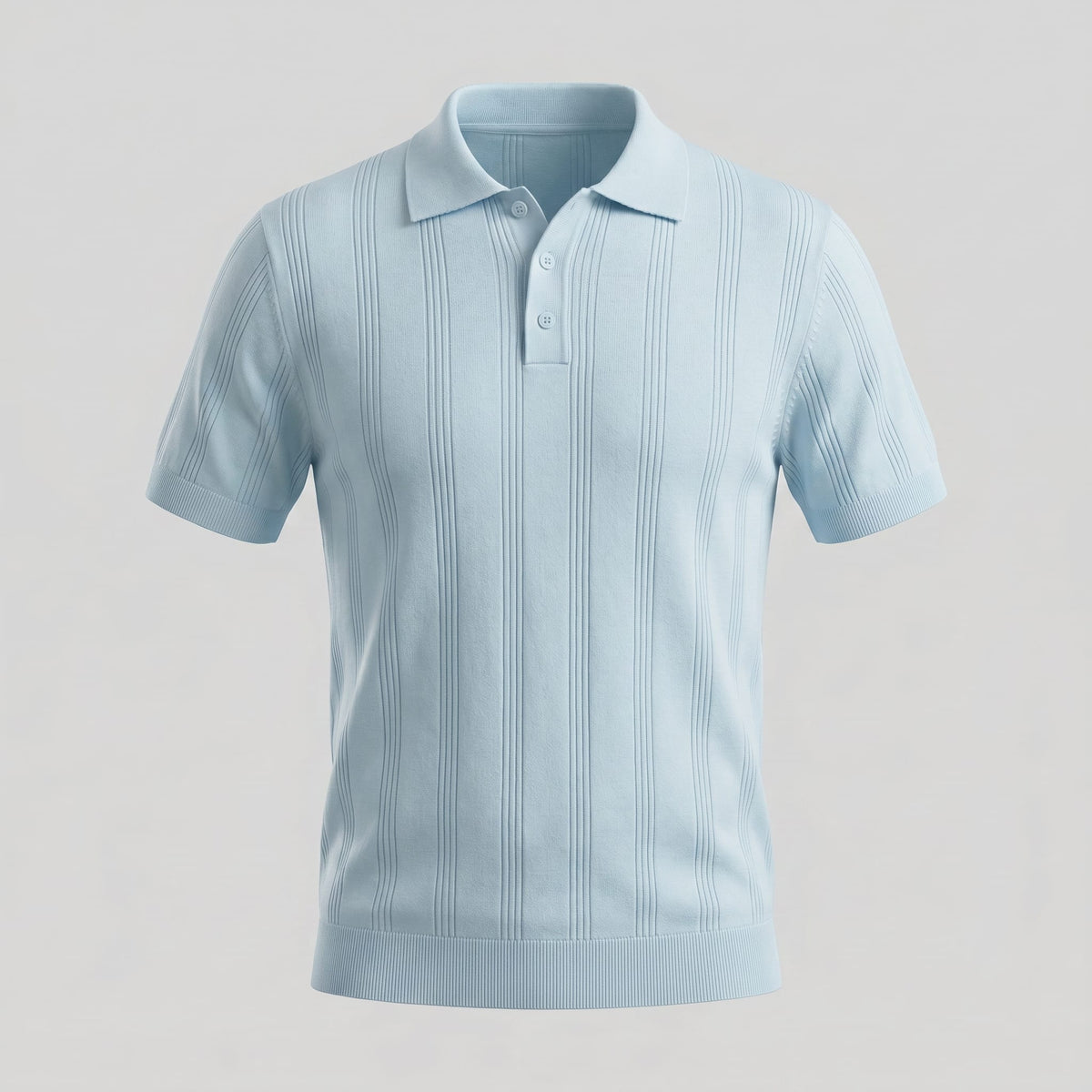 Adler Vertical Stripe Knit Polo