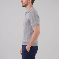 Adler Vertical Stripe Knit Polo