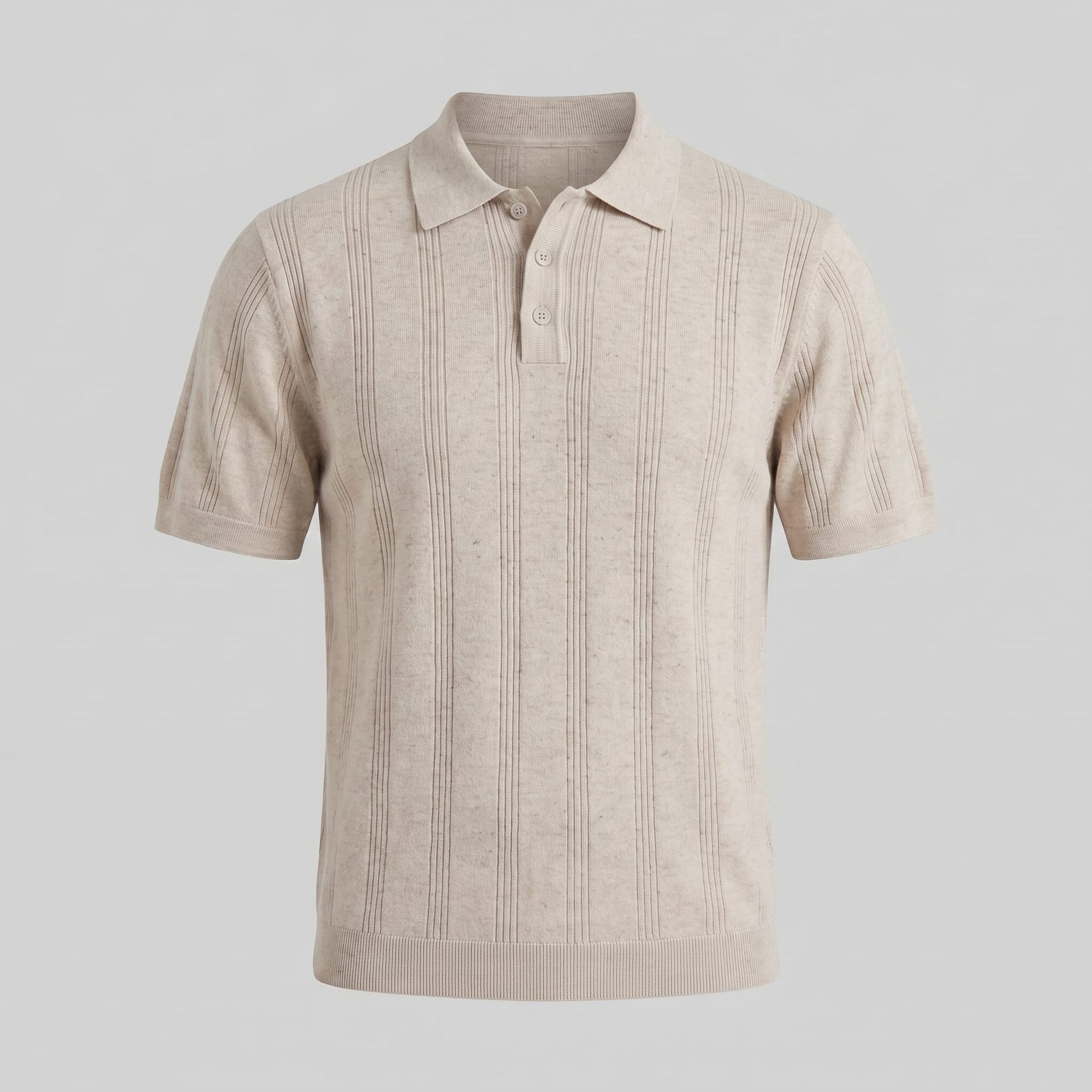 Adler Vertical Stripe Knit Polo