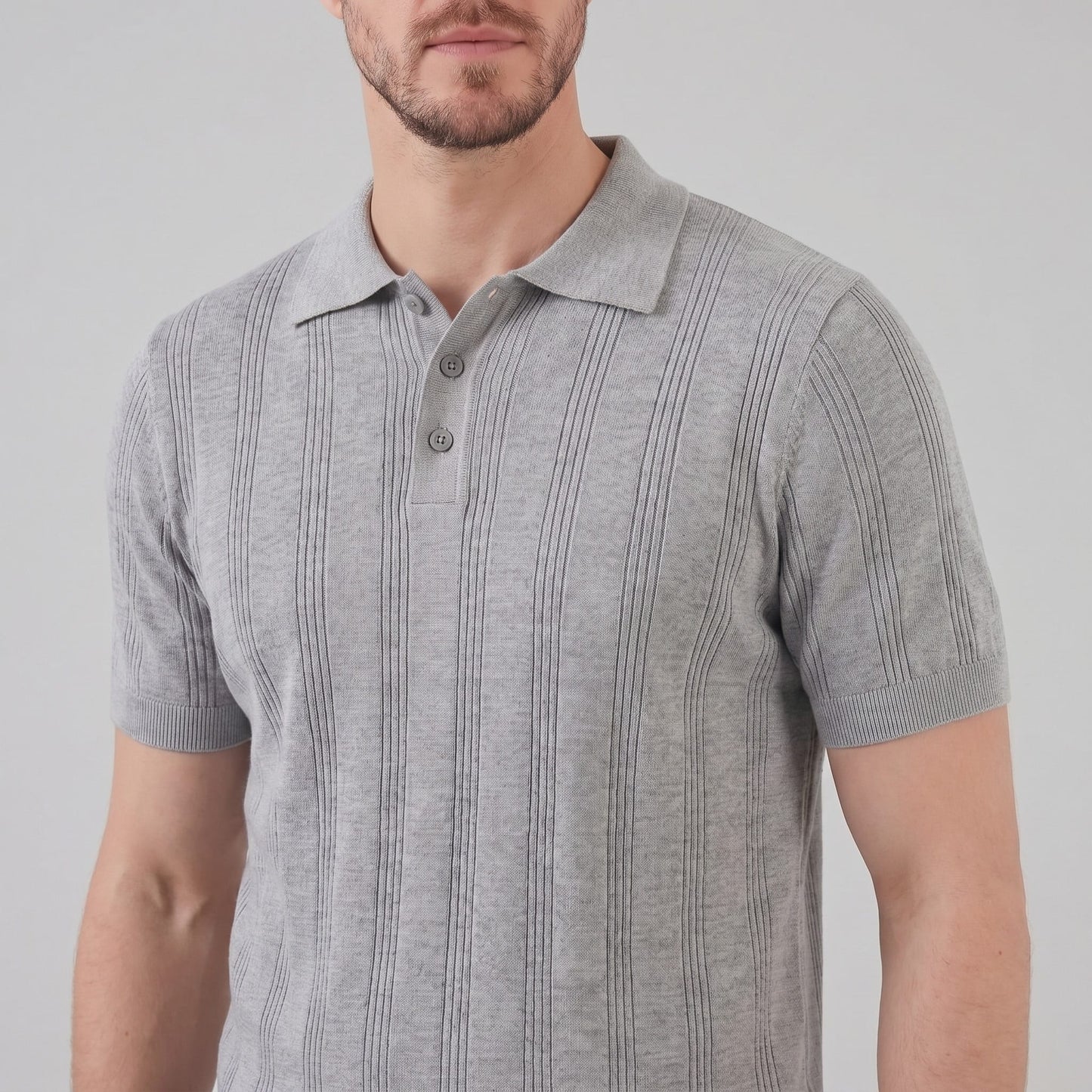 Adler Vertical Stripe Knit Polo_4