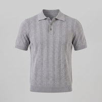 Adler Vertical Stripe Knit Polo