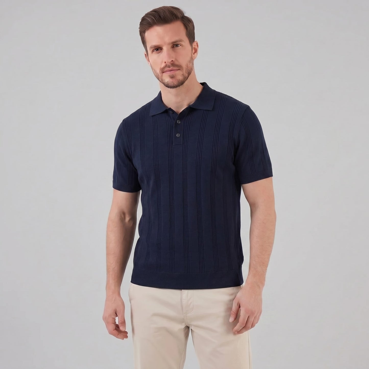 Adler Vertical Stripe Knit Polo_6