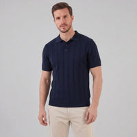 Adler Vertical Stripe Knit Polo