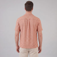 Orion Striped Knit Camp Collar Shirt