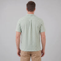 Orion Striped Knit Camp Collar Shirt