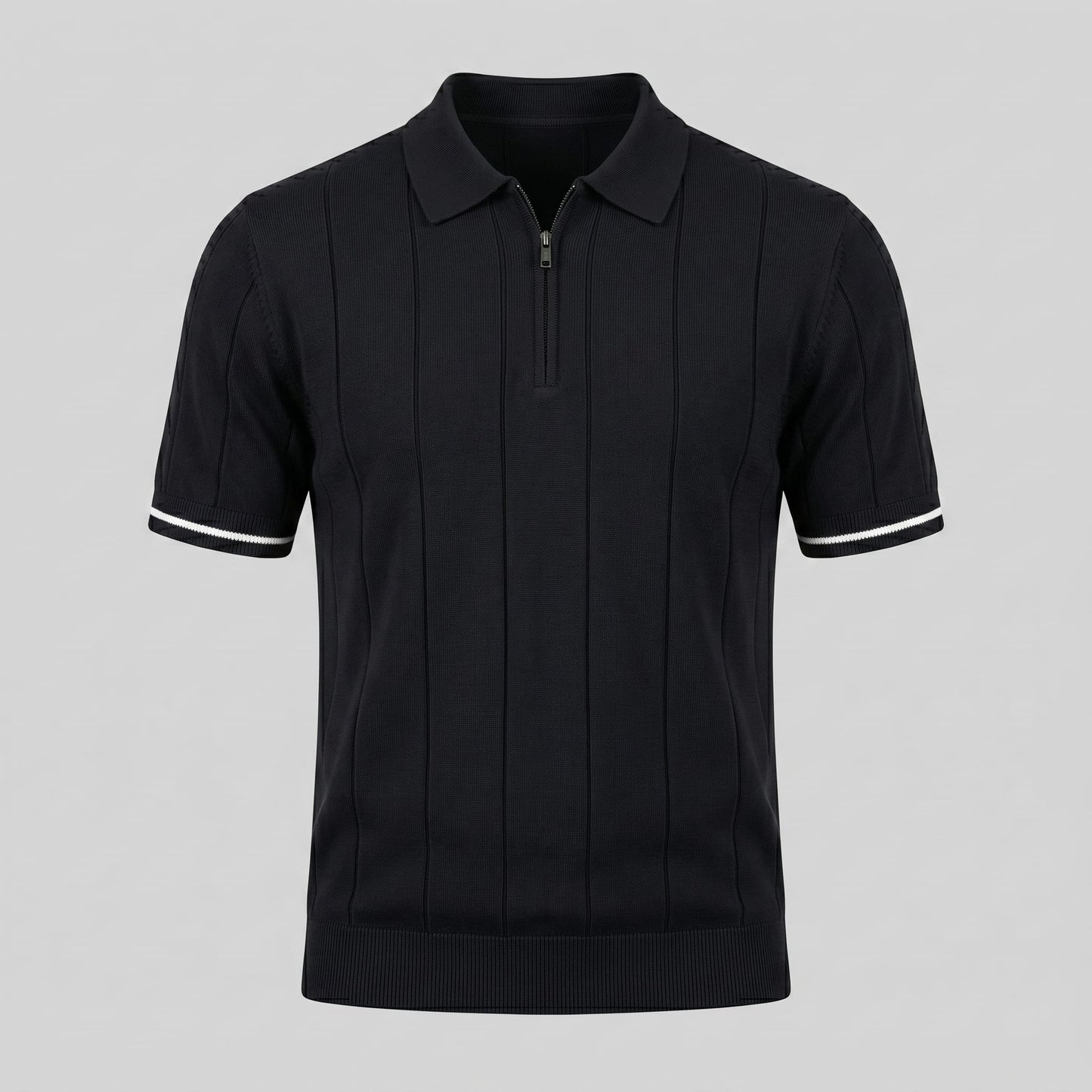 Ansel Ribbed Quarter Zip Polo_11
