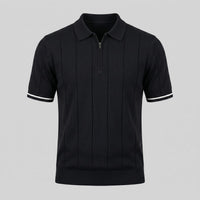 Ansel Ribbed Quarter Zip Polo