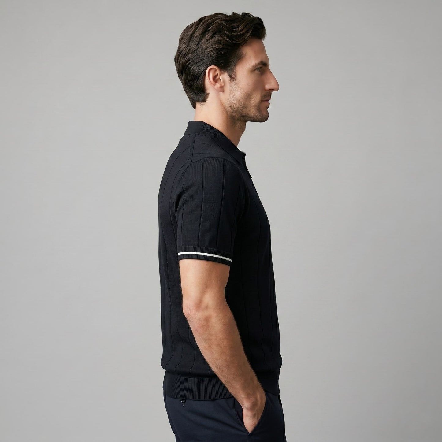 Ansel Ribbed Quarter Zip Polo_13