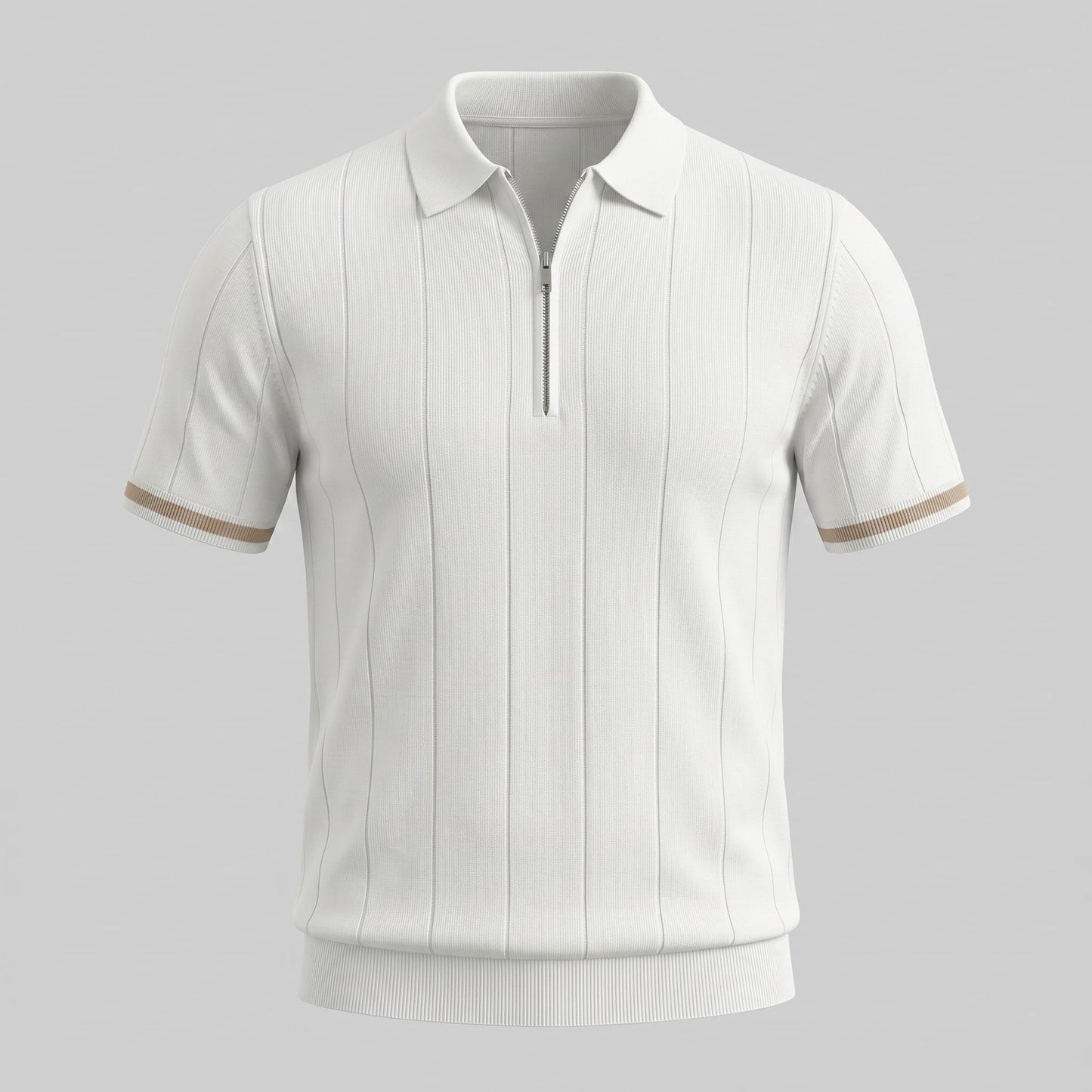Ansel Ribbed Quarter Zip Polo_2