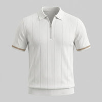 Ansel Ribbed Quarter Zip Polo