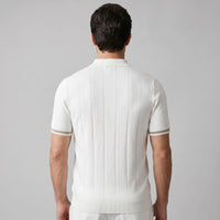 Ansel Ribbed Quarter Zip Polo