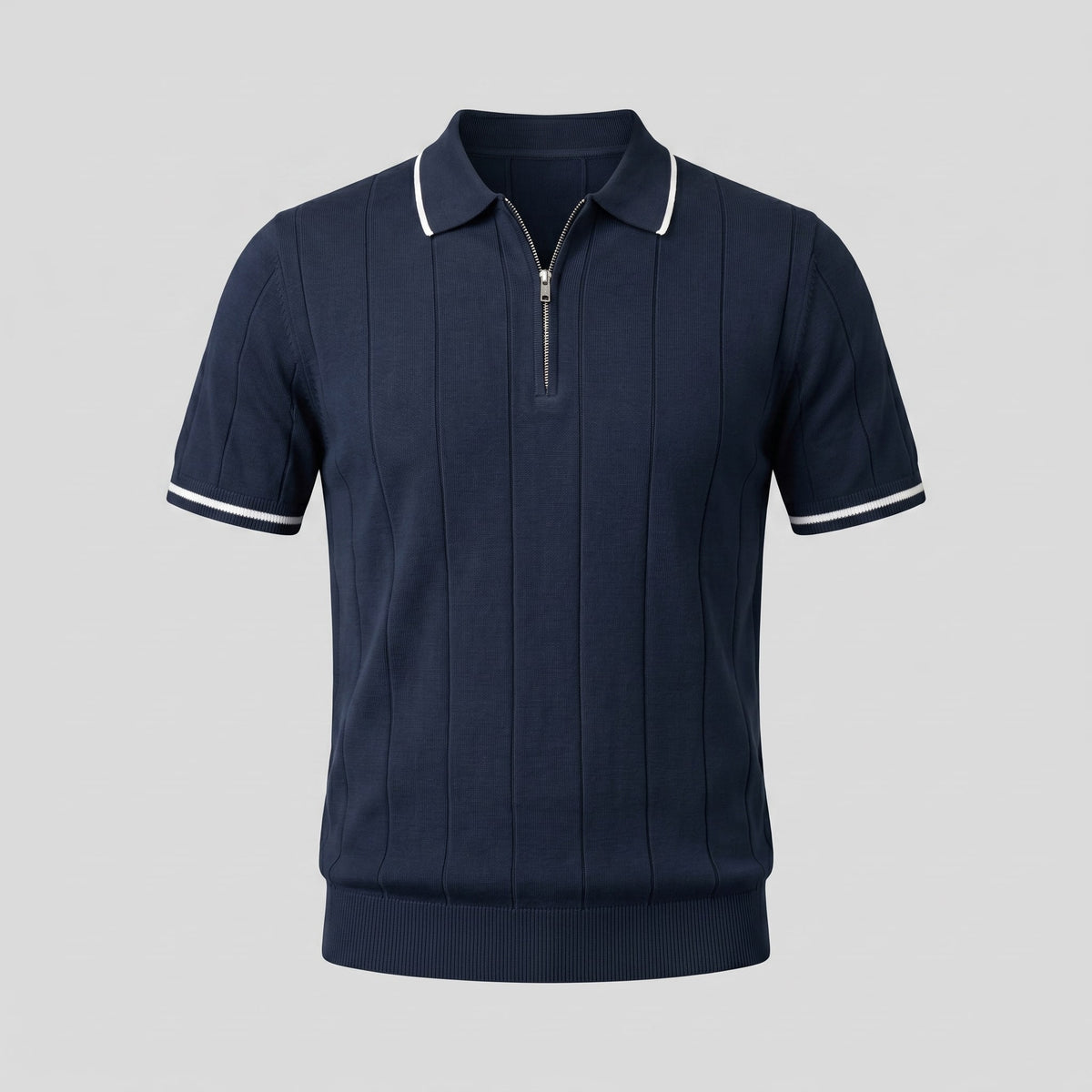 Ansel Ribbed Quarter Zip Polo_6