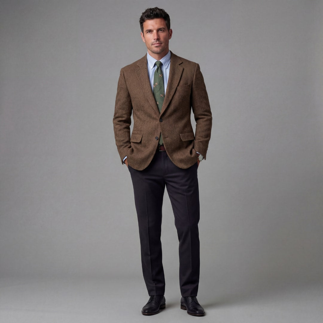 Grayson Retro Herringbone Blazer_1