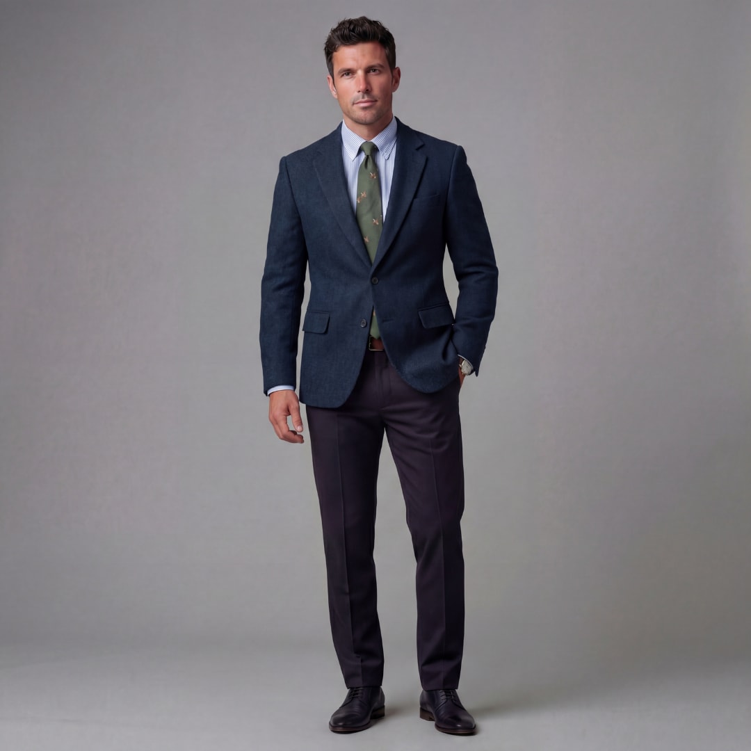 Grayson Retro Herringbone Blazer