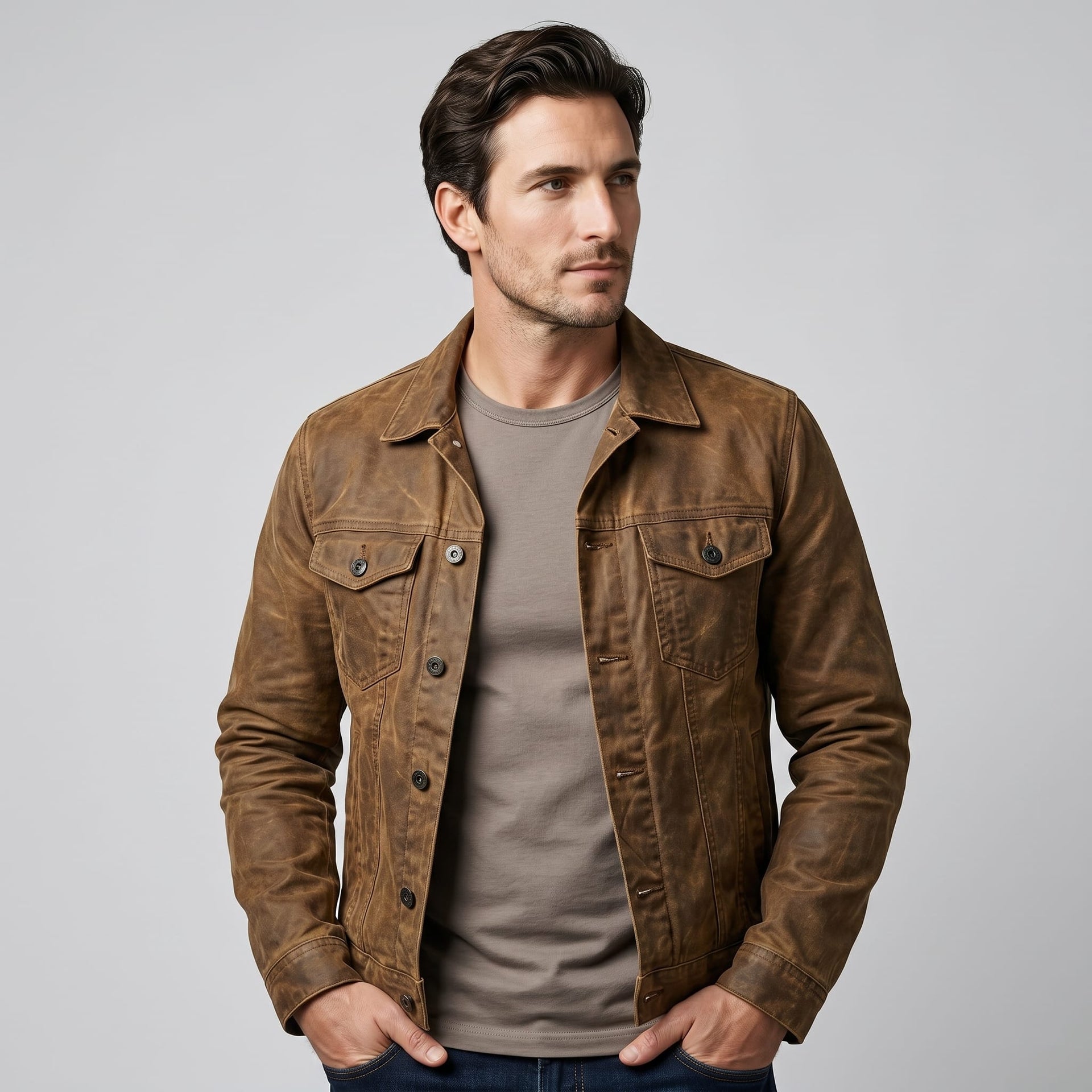 Kenyon Distressed Trucker Jacket