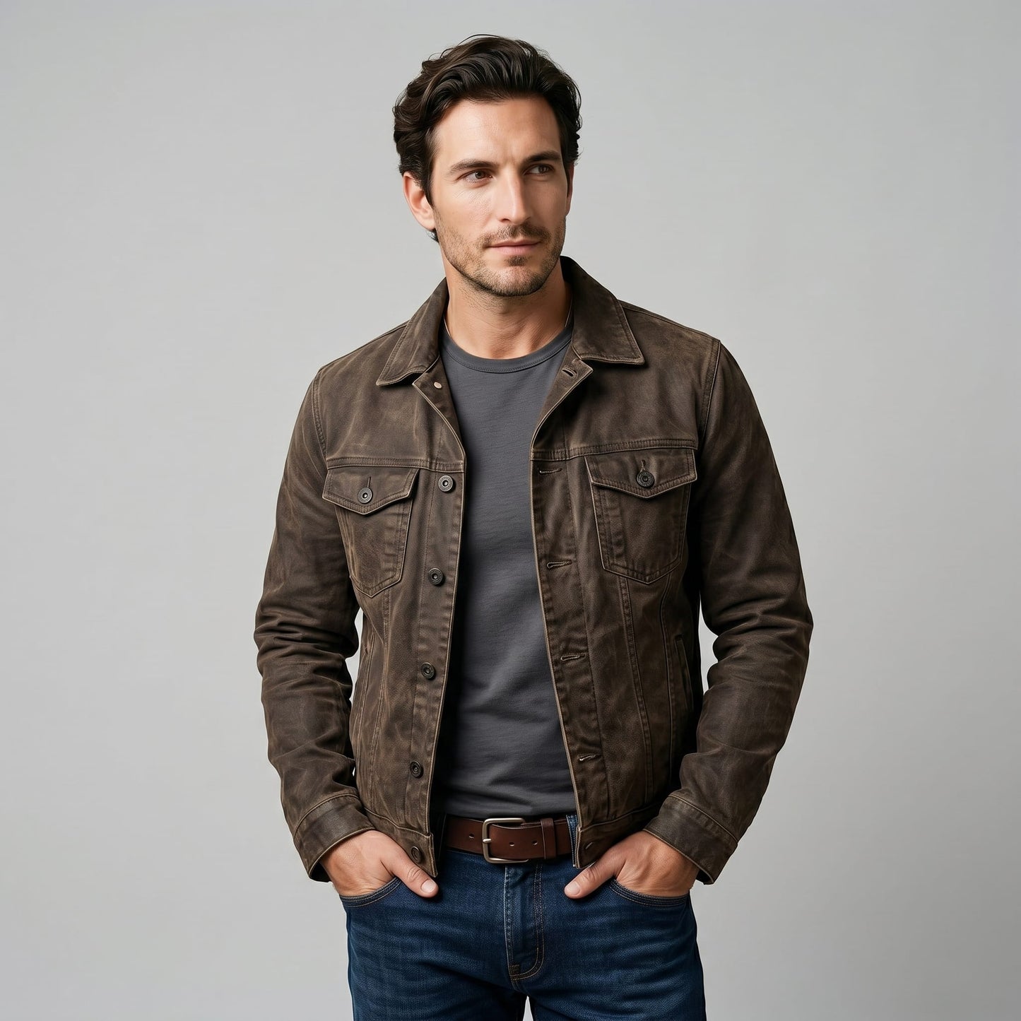Kenyon Distressed Trucker Jacket_7