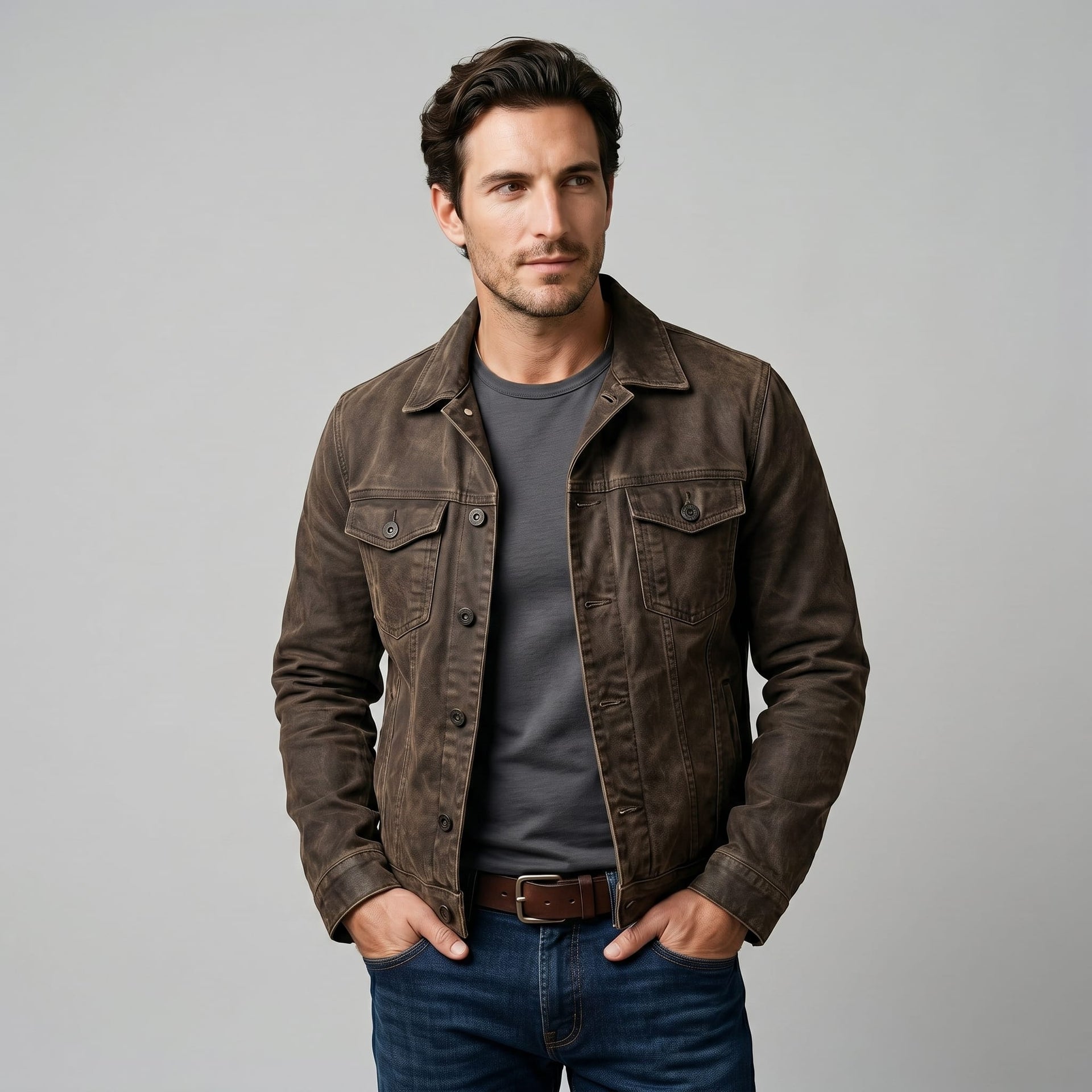 Kenyon Distressed Trucker Jacket