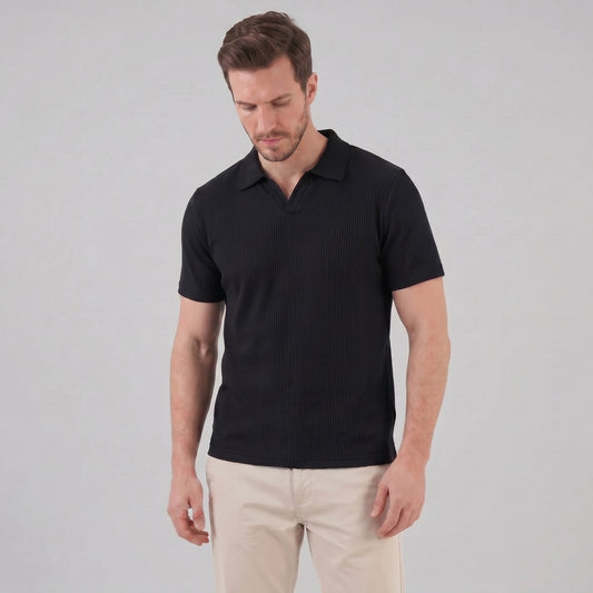 Archer Open Collar Ribbed Polo_1