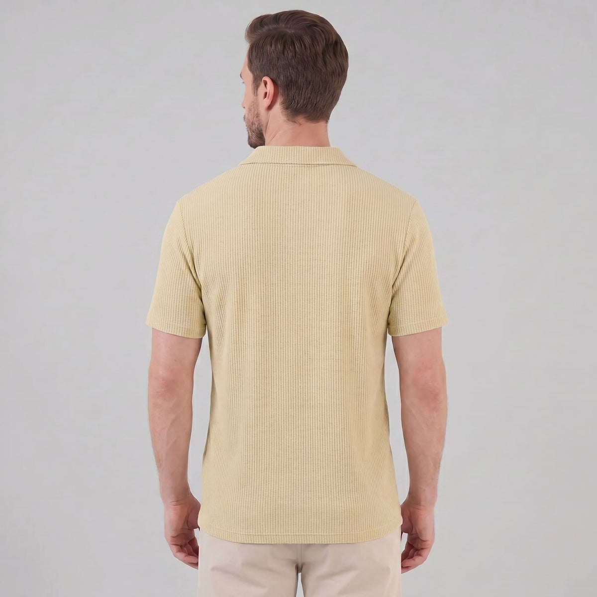 Archer Open Collar Ribbed Polo