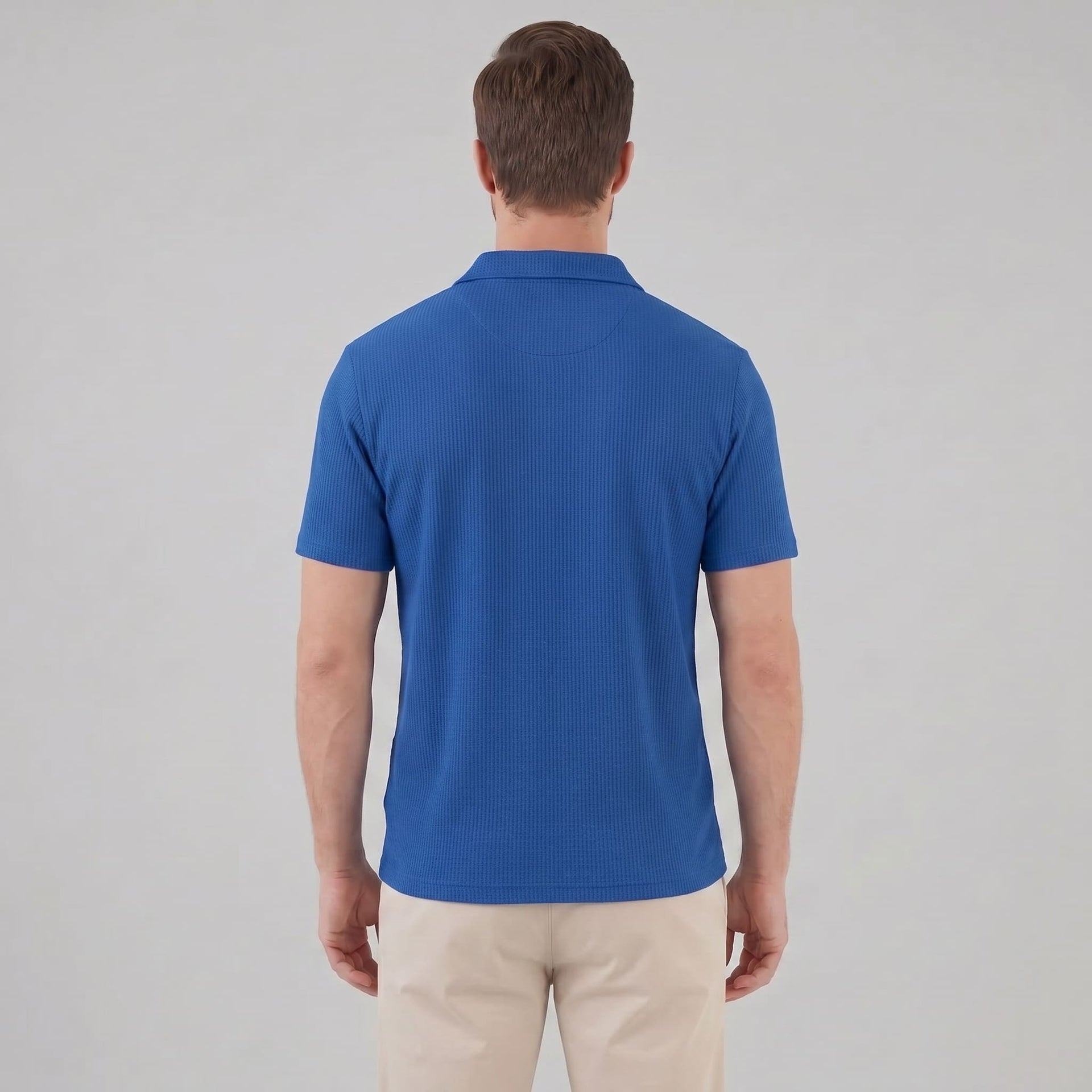 Archer Open Collar Ribbed Polo