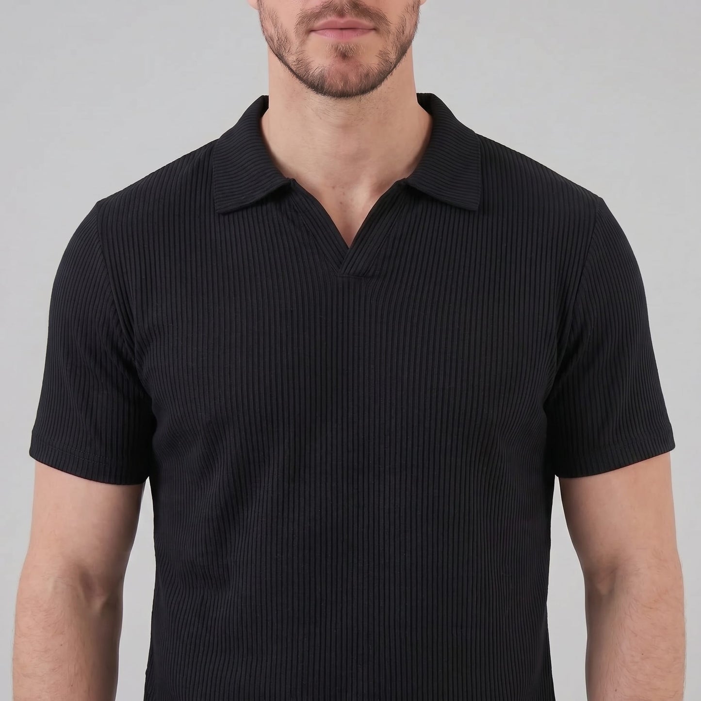 Archer Open Collar Ribbed Polo_4