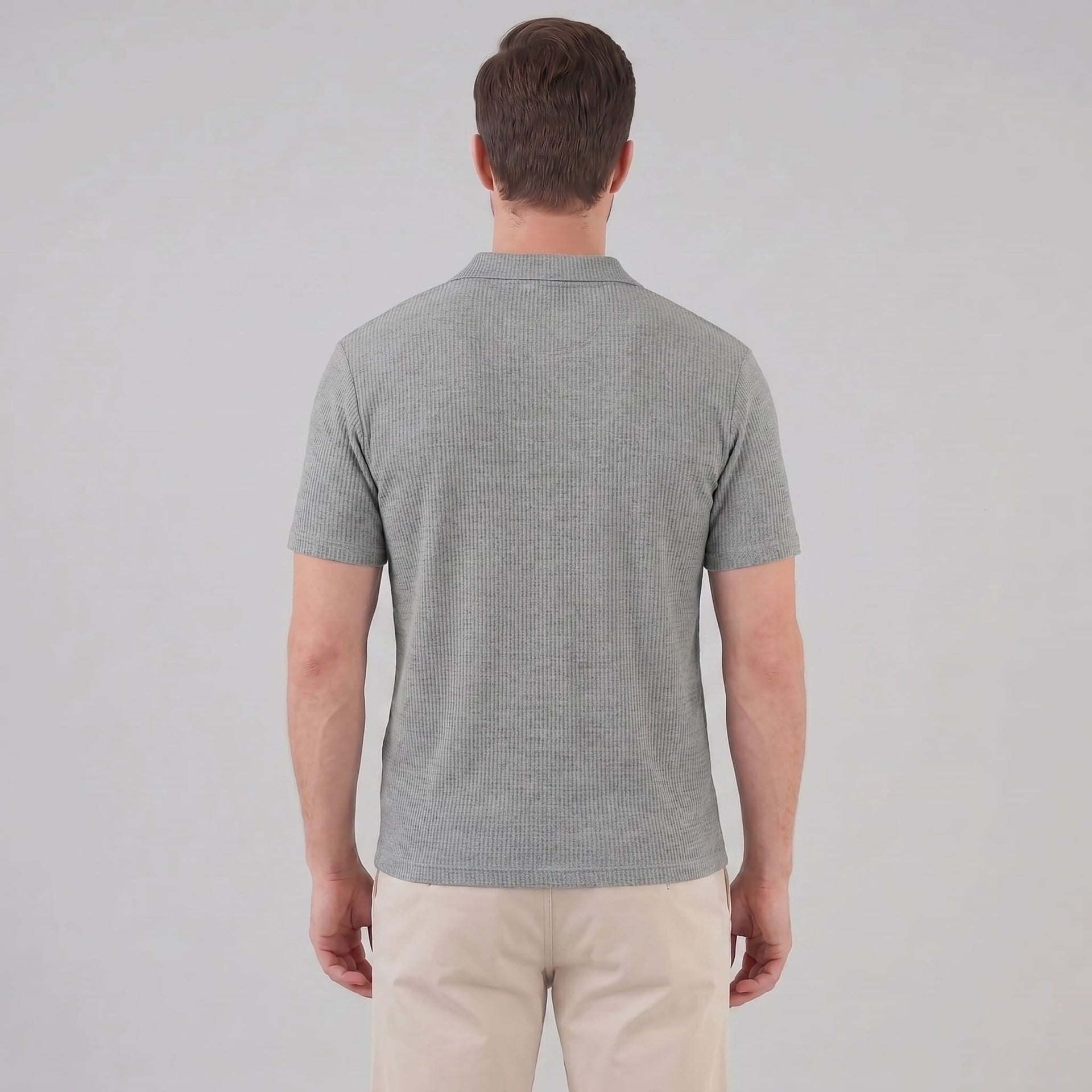 Archer Open Collar Ribbed Polo