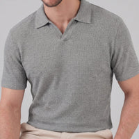 Archer Open Collar Ribbed Polo