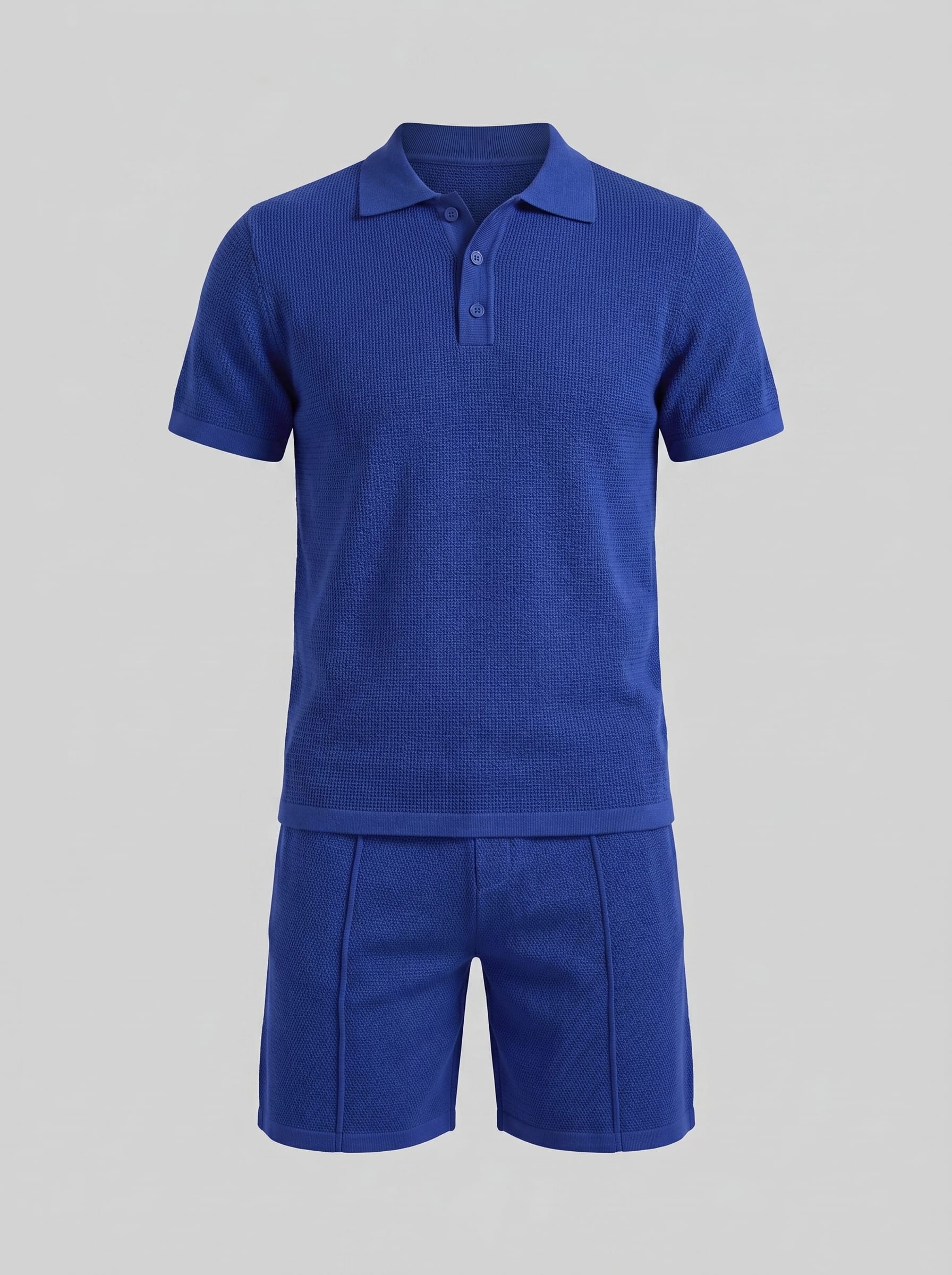Dylan Waffle Knit Polo and Shorts Set