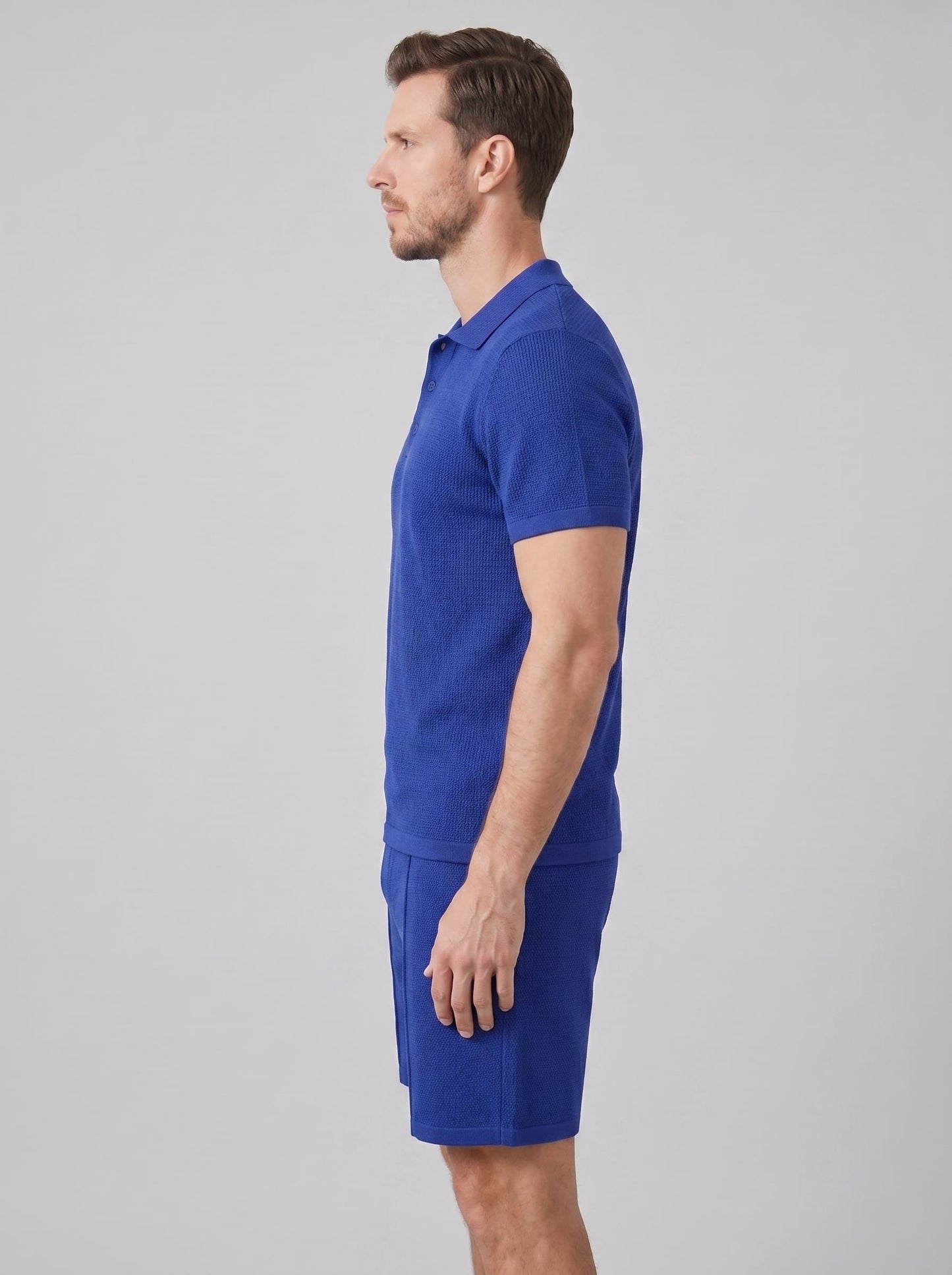 Dylan Waffle Knit Polo and Shorts Set_13