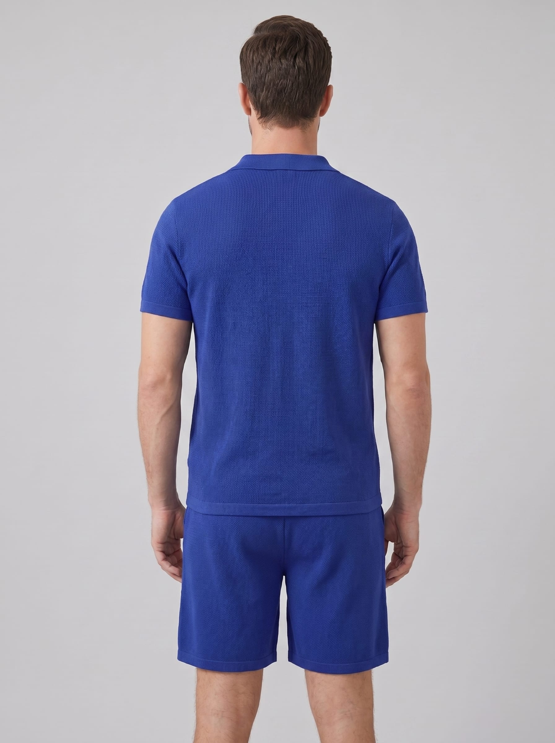 Dylan Waffle Knit Polo and Shorts Set