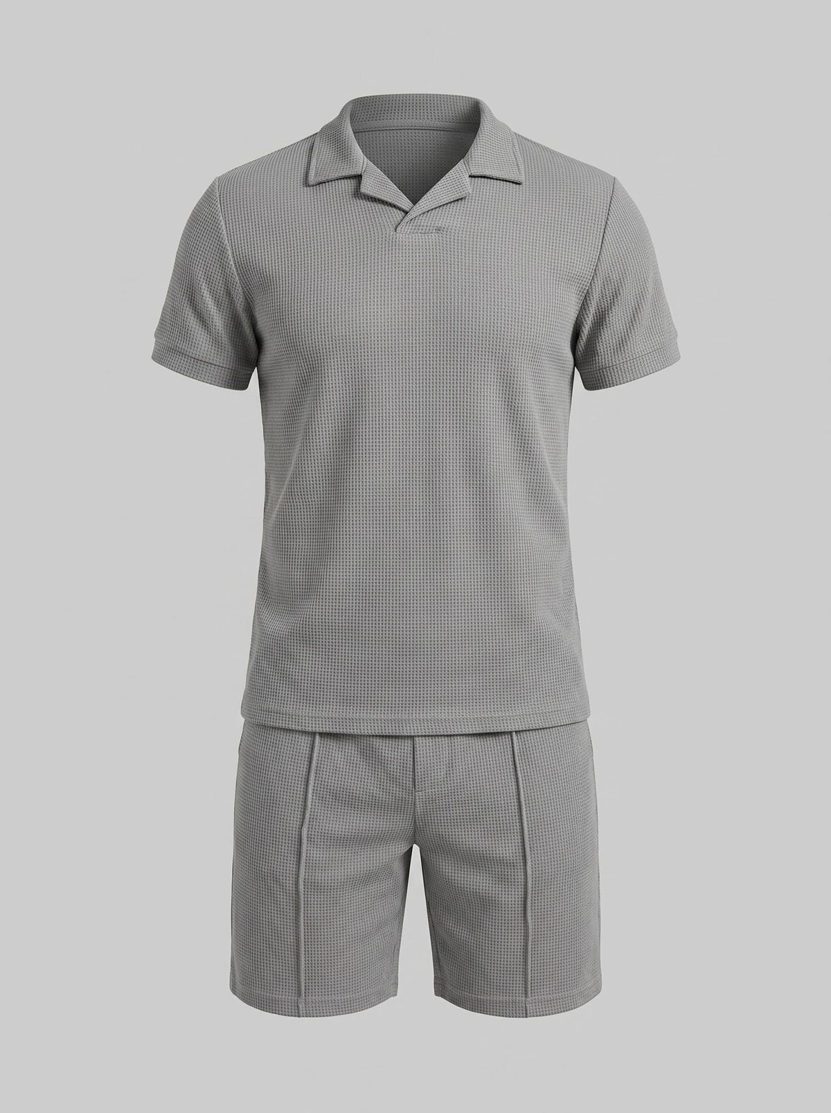 Dylan Waffle Knit Polo and Shorts Set