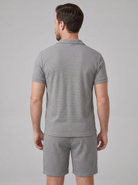 Dylan Waffle Knit Polo and Shorts Set