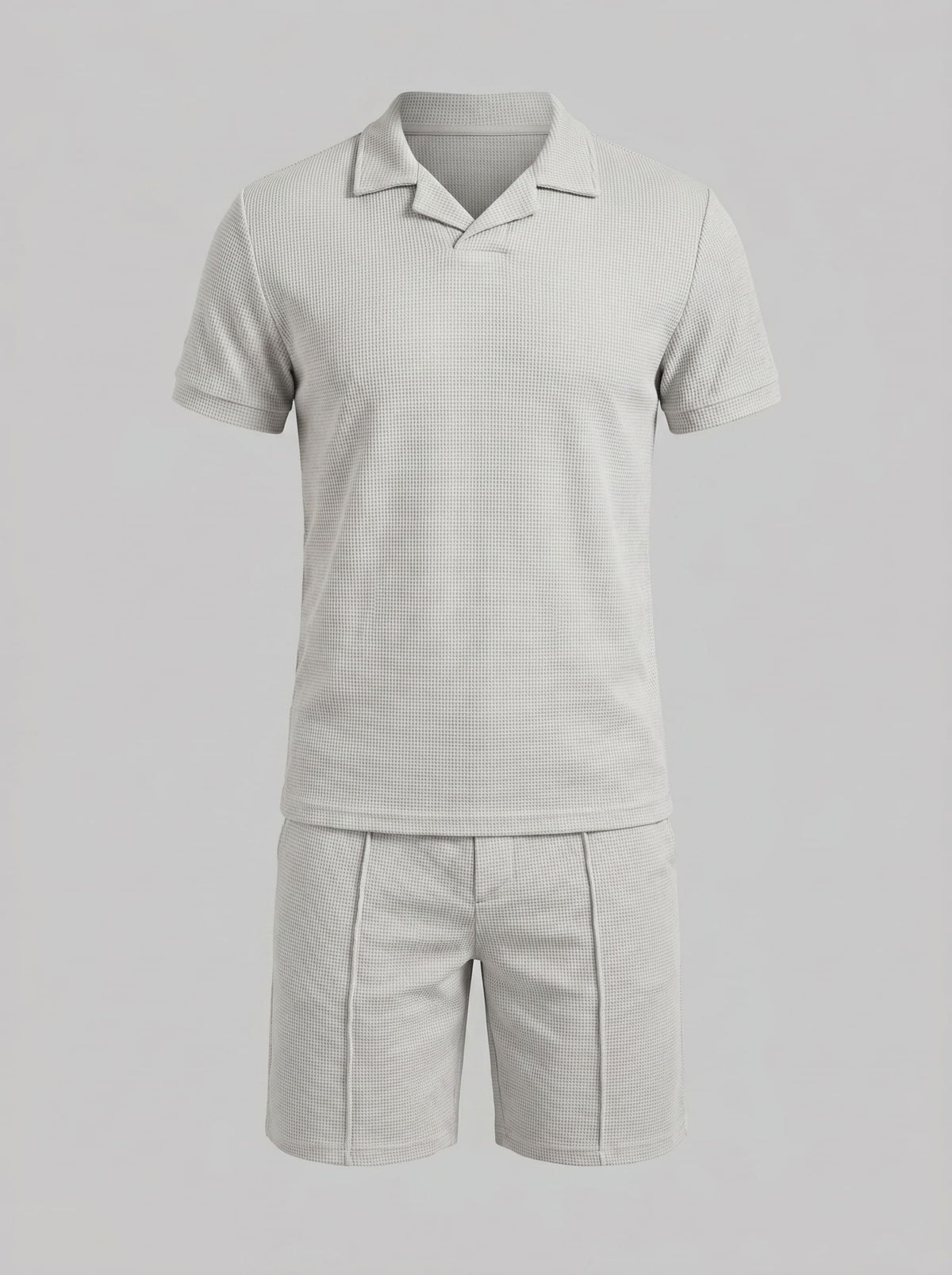 Dylan Waffle Knit Polo and Shorts Set