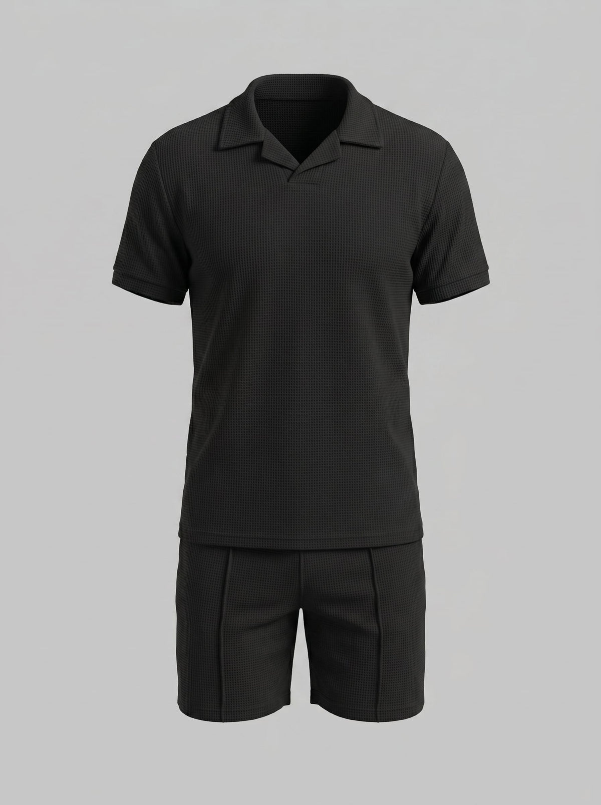 Dylan Waffle Knit Polo and Shorts Set
