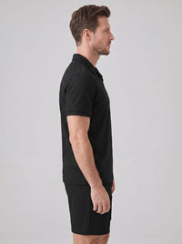 Dylan Waffle Knit Polo and Shorts Set