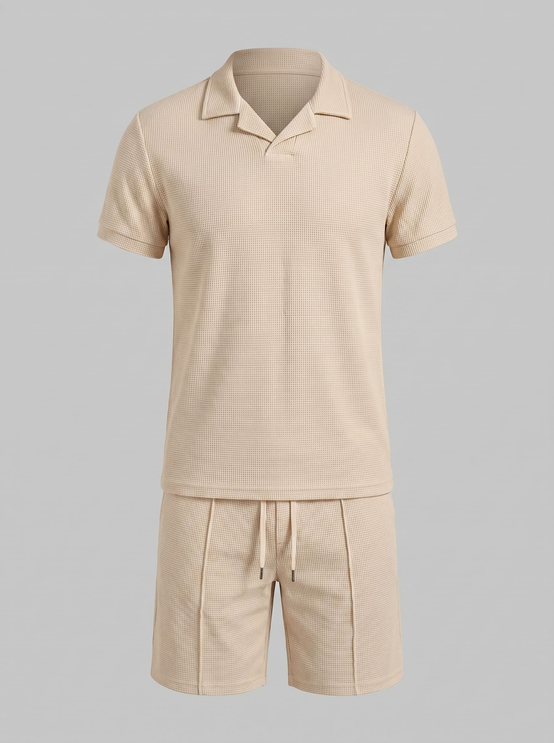 Dylan Waffle Knit Polo and Shorts Set
