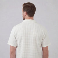 Easton Waffle Knit Half Zip Polo and Shorts Set
