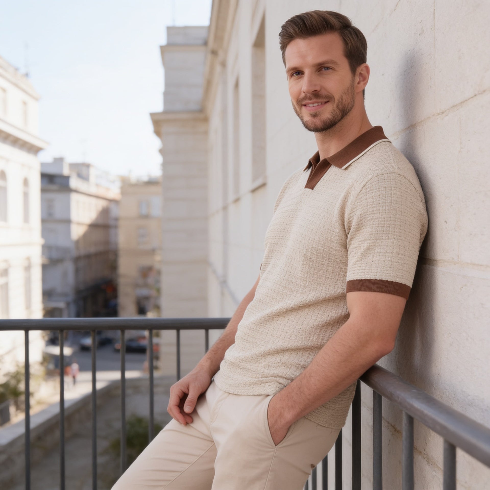 Bellamy Contrast Trim Knit Polo