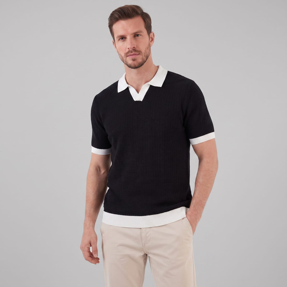 Bellamy Contrast Trim Knit Polo