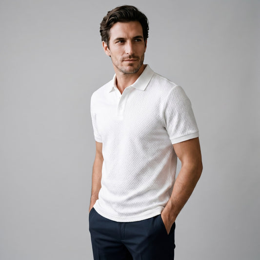 Benson Textured Knit Polo Shirt_1
