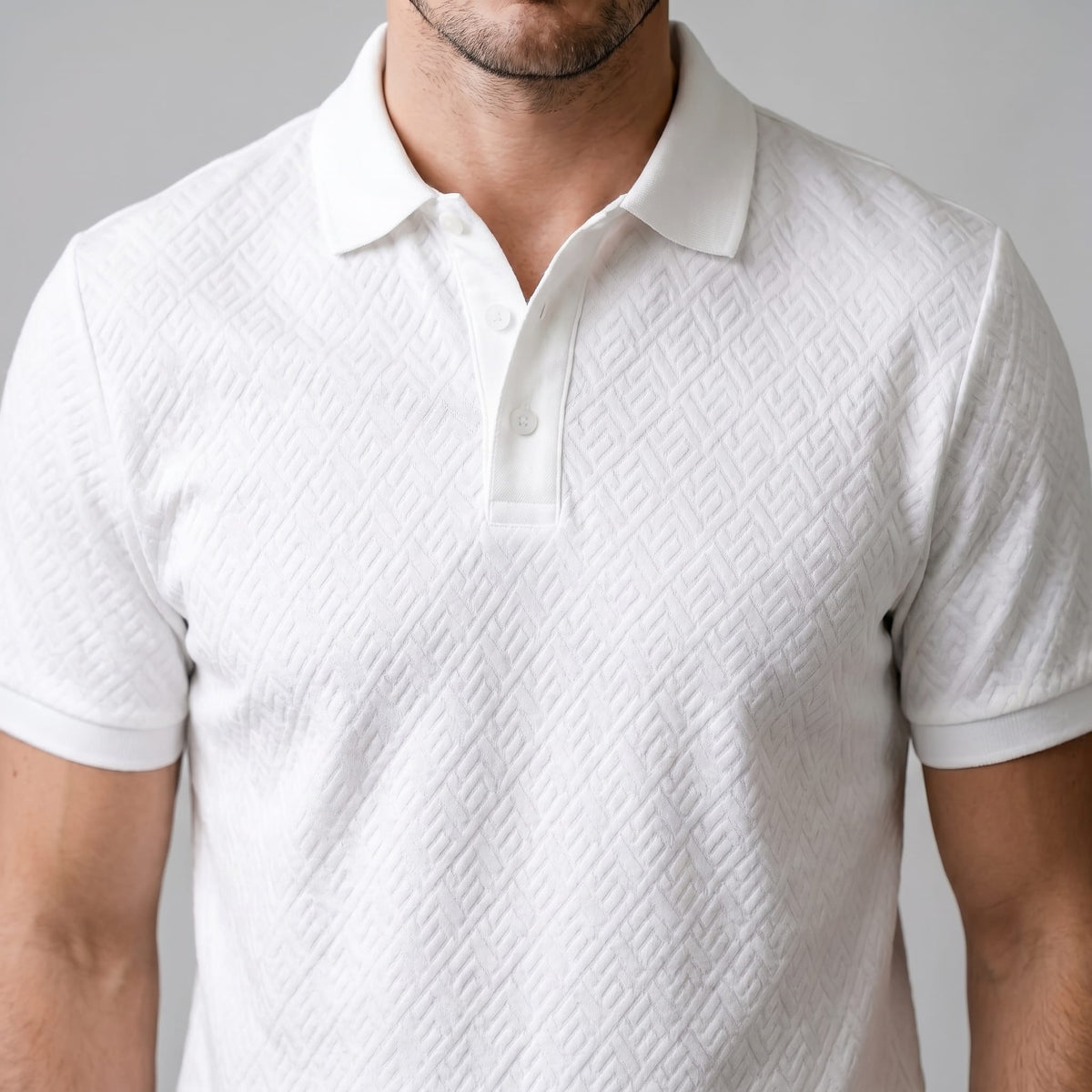 Benson Textured Knit Polo Shirt