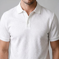 Benson Textured Knit Polo Shirt