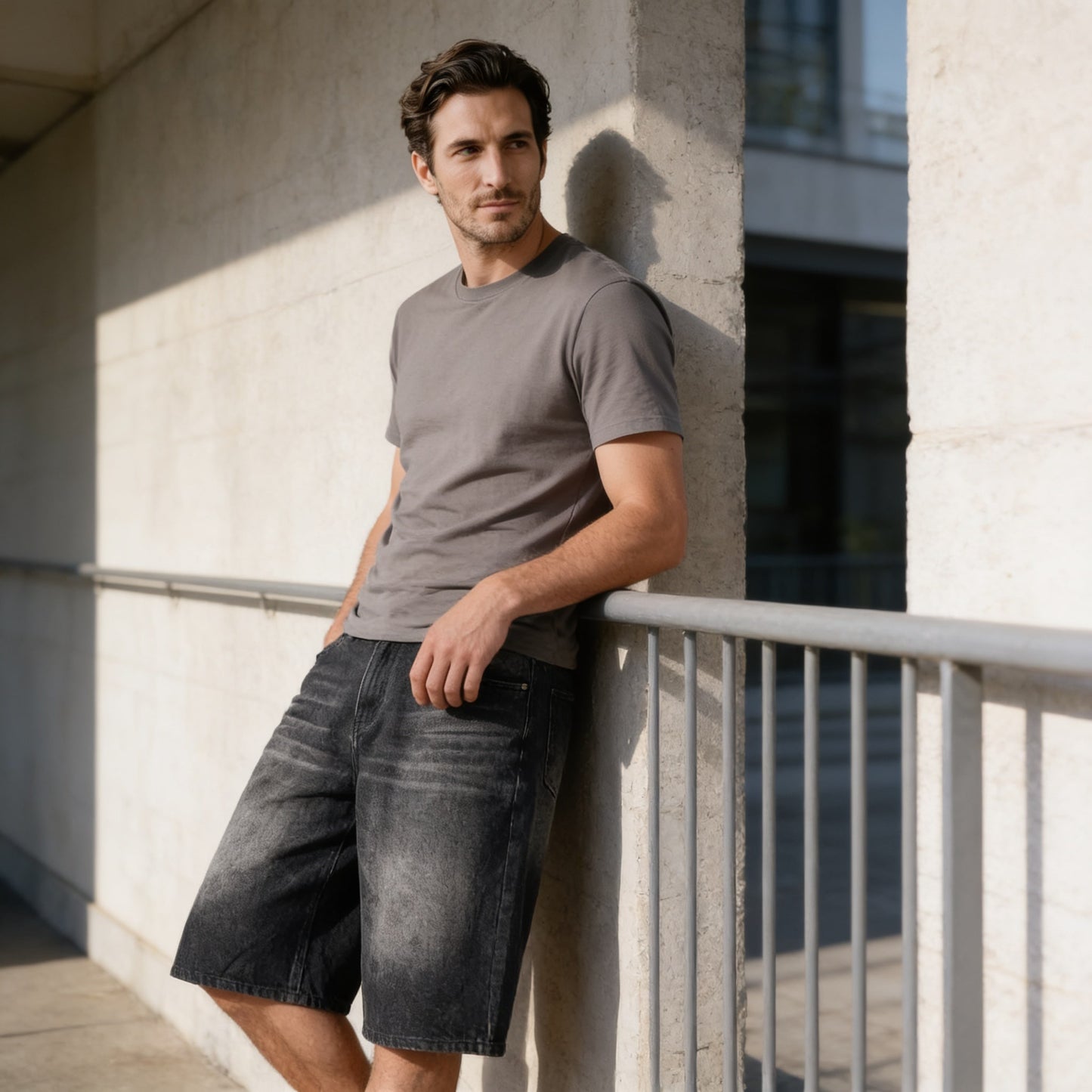 Goddard Wide Leg Denim Shorts_18