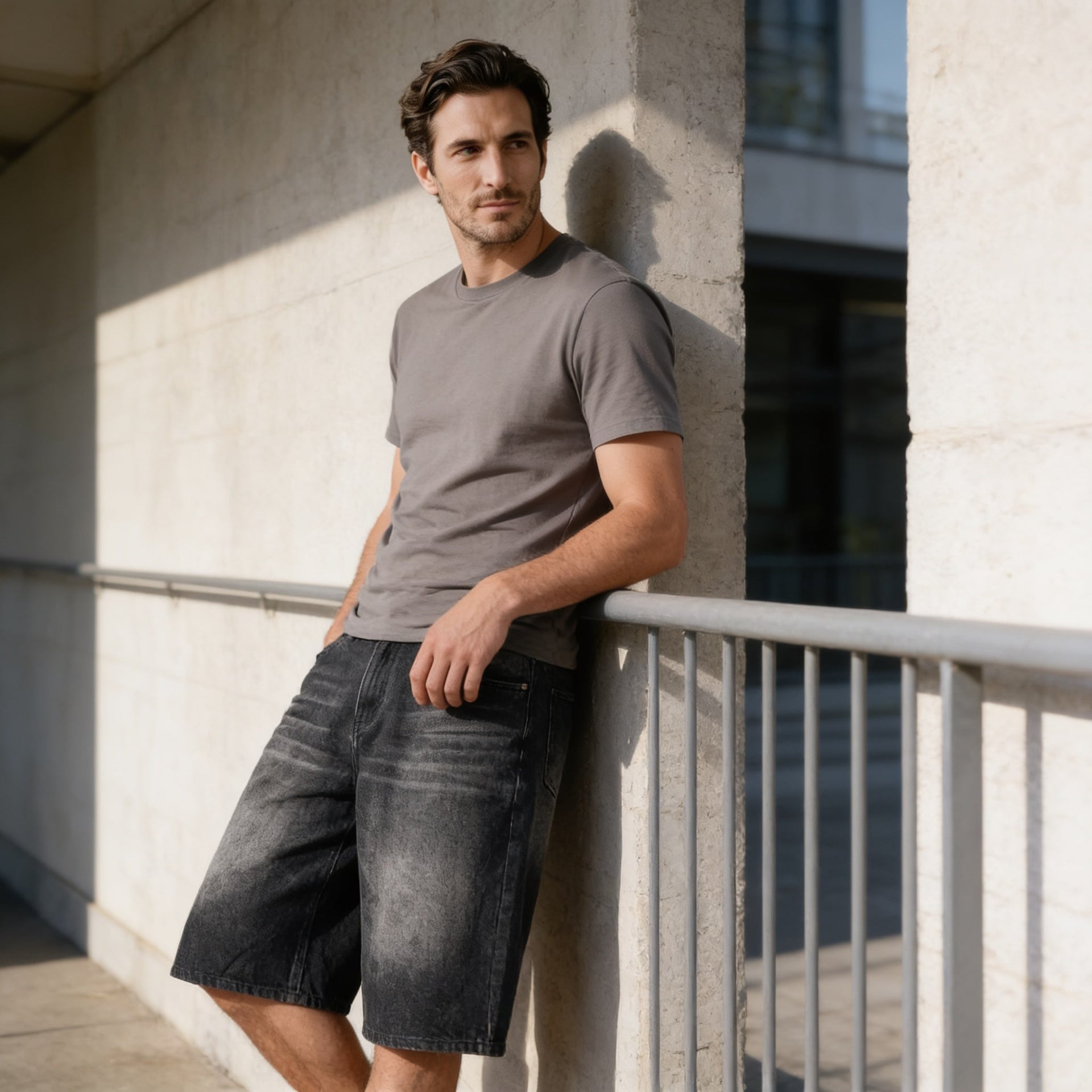 Goddard Wide Leg Denim Shorts