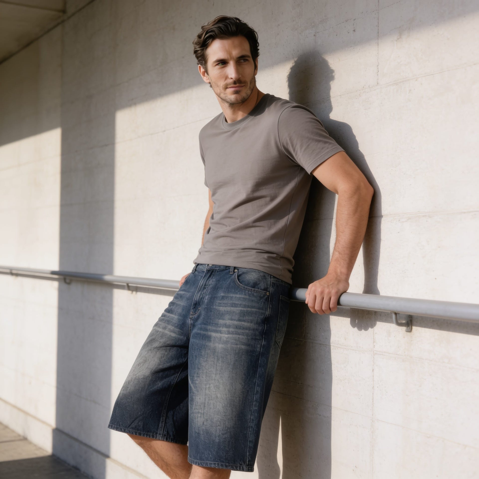 Goddard Wide Leg Denim Shorts