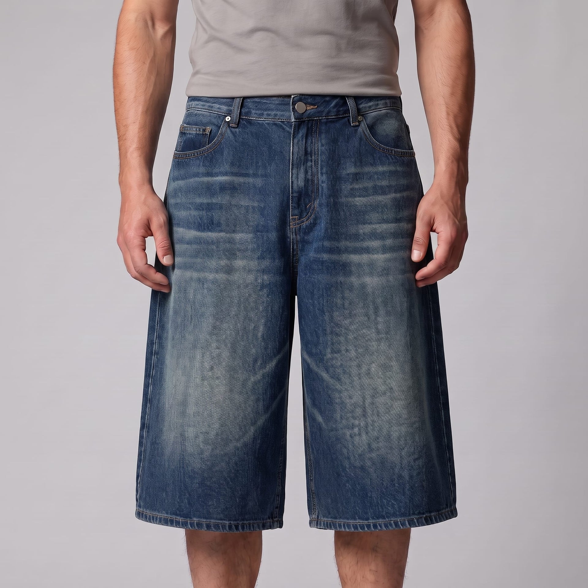 Goddard Wide Leg Denim Shorts
