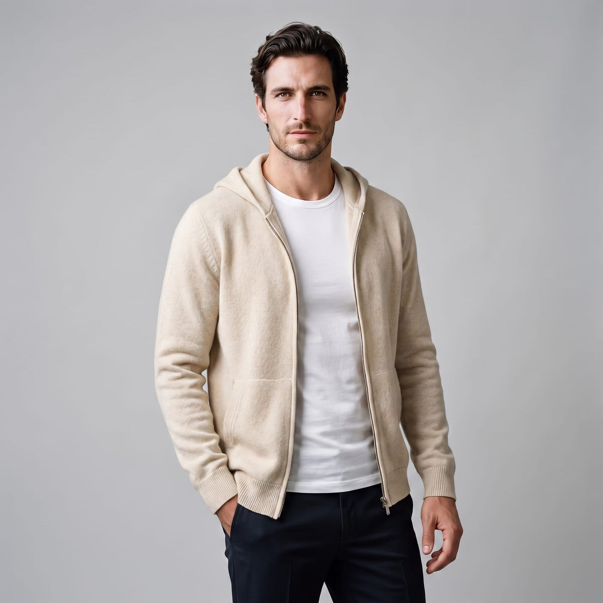 Irving Wool Zip Up Hoodie